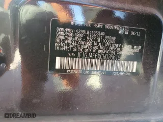 2012 Subaru Impreza Sedan 2.0i Premium with VIN JF1GJAF6XCH026615, listed as a Copart auction lot 41844855 with 73,003 mi miles and Salvage Title. Bid and sale history available at carsss.com. Image 14.