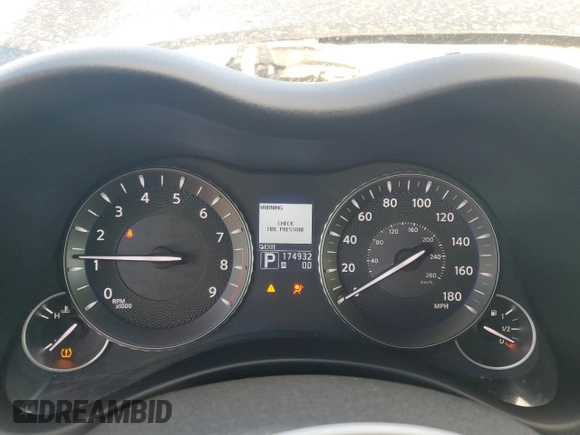 2012 Infiniti M37 with VIN JN1BY1AR5CM393479, listed as a Copart auction lot 77598814 with 174,932 mi miles and Salvage Title. Bid and sale history available at carsss.com. Image 9.