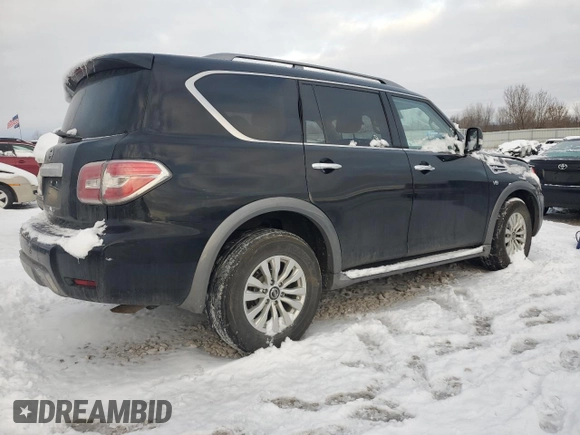 2020 Nissan Armada SL with VIN JN8AY2NC7L9615368, listed as a Copart auction lot 85460514 with 158,114 mi miles and Salvage Title. Bid and sale history available at carsss.com. Image 3.