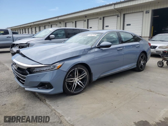 2021 Honda Accord Touring with VIN 1HGCV2F98MA001253, listed as a Copart auction lot 57621125 with 44,809 mi miles and Salvage title. Bid and sale history available at DreamBid. Image 1.