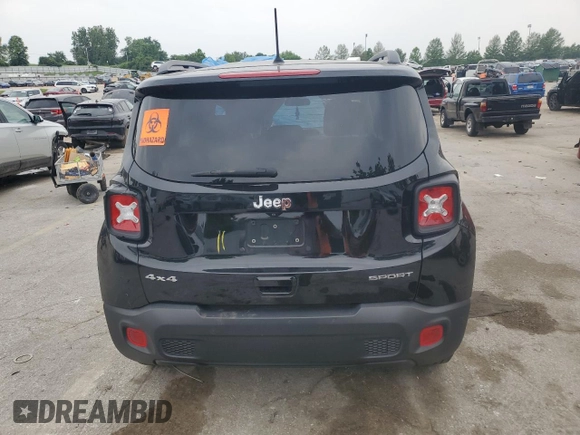 2020 Jeep Renegade Sport z VIN ZACNJBAB5LPL14771, wystawiony jako Copart lot #60727465 z przebiegiem Nie podano mil oraz Szkoda całkowita • Salvage title. Historia ofert i sprzedaży dostępna na DreamBid. Obrazek 6.