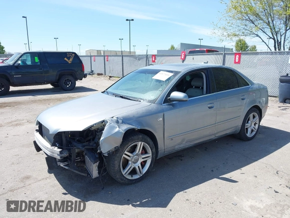 2006 Audi A4 2.0T with VIN WAUDF78E06A256549, listed as a IAAI auction lot 42072431 with 188,805 mi miles. Bid and sale history available at carsss.com. Image 2.