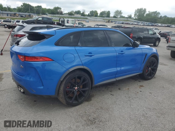 2020 Jaguar F-Pace SVR with VIN SADCZ2EE3LA617687, listed as a Copart auction lot 56555285 with 49,307 mi miles and Salvage Title. Bid and sale history available at DreamBid. Image 3.