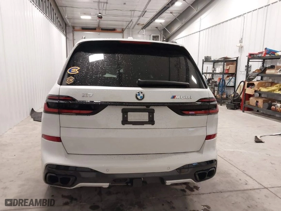 2024 BMW X7 M60i with VIN 5UX33EM05R9T46595, listed as a IAAI auction lot 40738482 with 12,807 mi miles. Bid and sale history available at carsss.com. Image 17.