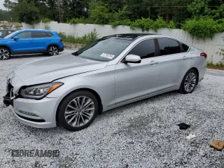 2016 Hyundai Genesis 3.8L with VIN KMHGN4JE4GU122313, listed as a Copart auction lot 57753754 with 68,048 mi miles and Salvage Title. Bid and sale history available at carsss.com. Image 1.
