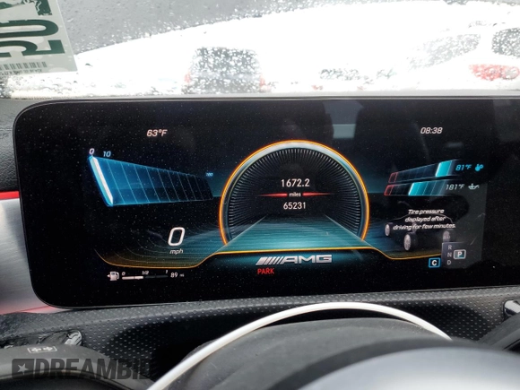 2021 Mercedes-Benz CLA 35 AMG with VIN W1K5J5BB5MN180587, listed as a Copart auction lot 50744745 with 65,231 mi miles and Salvage Title. Bid and sale history available at DreamBid. Image 9.