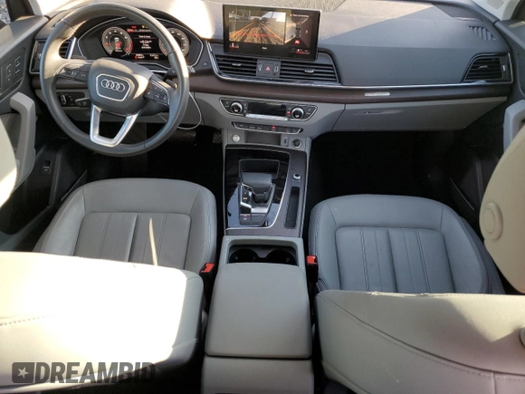 2023 Audi Q5 S line Premium Plus with VIN WA1EAAFY4P2019987, listed as a Copart auction lot 59900015 with 23,663 mi miles and Salvage title. Bid and sale history available at DreamBid. Image 8.