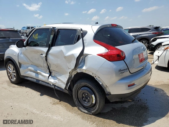 2013 Nissan Juke S with VIN JN8AF5MR7DT205428, listed as a Copart auction lot 55170534 with 1 mi miles and Salvage Title. Bid and sale history available at carsss.com. Image 2.