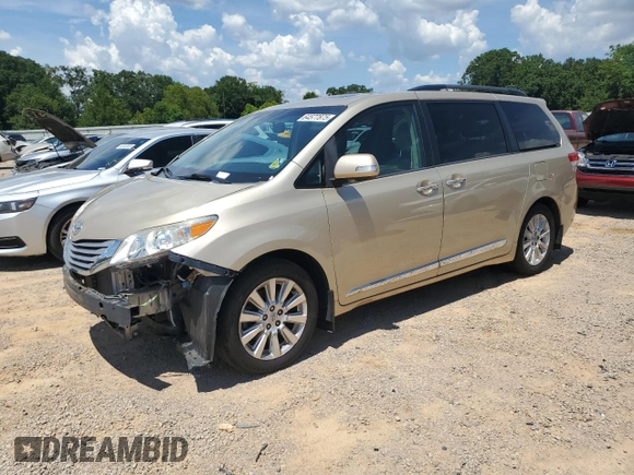 2014 Toyota Sienna XLE with VIN 5TDYK3DC8ES414814, listed as a Copart auction lot 64577875 with 111,675 mi miles and Salvage title. Bid and sale history available at DreamBid. Image 1.