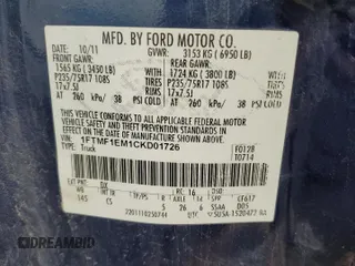 2012 Ford F-150 XL with VIN 1FTMF1EM1CKD01726, listed as a Copart auction lot 69432494 with 173,084 mi miles and Clean title. Bid and sale history available at DreamBid. Image 12.