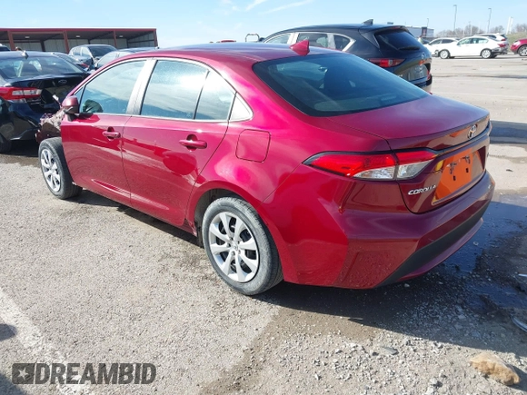 2022 Toyota Corolla LE with VIN 5YFEPMAE9NP271963, listed as a IAAI auction lot 41784871 with 91,912 mi miles. Bid and sale history available at carsss.com. Image 3.