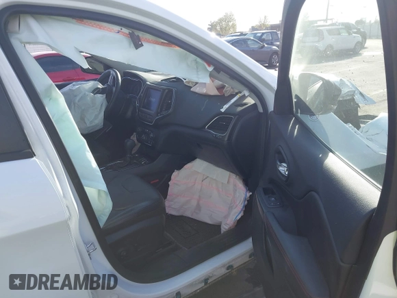 2019 Jeep Cherokee Trailhawk Elite with VIN 1C4PJMBX7KD410612, listed as a IAAI auction lot 41878935 with 55,163 mi miles. Bid and sale history available at carsss.com. Image 5.
