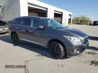 2013 Infiniti JX35 with VIN 5N1AL0MM9DC307014, listed as a Copart auction lot 55523725 with 225,160 mi miles and Salvage Title. Bid and sale history available at DreamBid. Image 4.