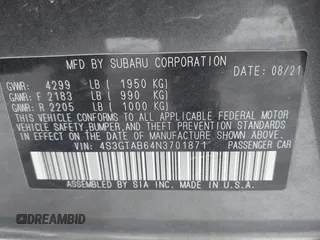 2022 Subaru Impreza z VIN 4S3GTAB64N3701871, wystawiony jako IAAI lot #41406497 z przebiegiem 59 443 mil mil oraz . Historia ofert i sprzedaży dostępna na DreamBid. Obrazek 9.