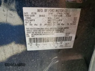 2008 Ford Edge SEL z VIN 2FMDK38C68BA62164, wystawiony jako Copart lot #58171495 z przebiegiem 171 147 mil mil oraz Tytuł czysty. Historia ofert i sprzedaży dostępna na DreamBid. Obrazek 12.