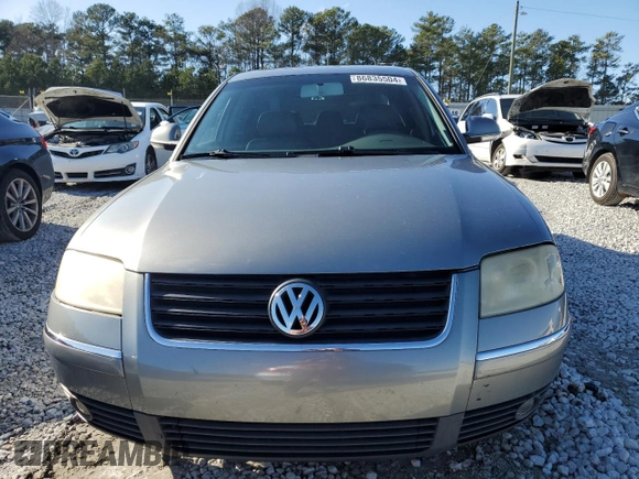 2005 Volkswagen Passat GLS with VIN WVWAD63B15P032060, listed as a Copart auction lot 86835504 with 314,372 mi miles and Salvage title. Bid and sale history available at DreamBid. Image 5.