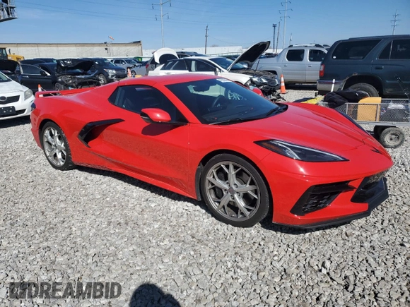 2023 Chevrolet Corvette 3LT with VIN 1G1YC3D41P5121618, listed as a Copart auction lot 47589365 with 11,351 mi miles and Salvage title. Bid and sale history available at DreamBid. Image 4.