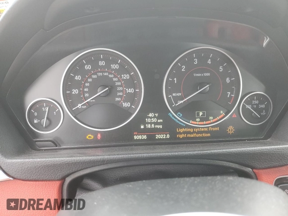 2014 BMW 4 Series 428i xDrive with VIN WBA3N5C51EF715759, listed as a Copart auction lot 48962695 with 90,936 mi miles and Salvage Title. Bid and sale history available at DreamBid. Image 9.