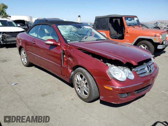 2007 Mercedes-Benz CLK-Class 3.5L with VIN WDBTK56F47F230081, listed as a Copart auction lot 72476964 with 100,923 mi miles and Salvage Title. Bid and sale history available at carsss.com. Image 4.