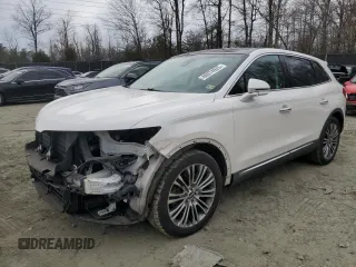 2016 Lincoln MKX Reserve with VIN 2LMTJ8LR1GBL66917, listed as a Copart auction lot 46974925 with 111,994 mi miles and Salvage Title. Bid and sale history available at carsss.com. Image 1.