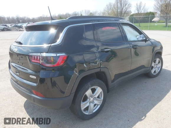 2022 Jeep Compass Latitude with VIN 3C4NJCBB6NT229649, listed as a IAAI auction lot 42110664 with 19,866 mi miles and . Bid and sale history available at DreamBid. Image 4.