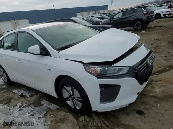 2017 Hyundai Ioniq Hybrid Blue with VIN KMHC65LC4HU022081, listed as a Copart auction lot 46583135 with 171,912 mi miles and Salvage Title. Bid and sale history available at carsss.com. Image 12.