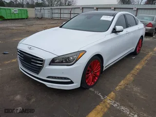 2015 Hyundai Genesis 5.0L with VIN KMHGN4JF9FU030122, listed as a IAAI auction lot 41166461 with 120,230 mi miles. Bid and sale history available at carsss.com. Image 18.
