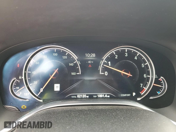 2018 BMW 7 Series 750i with VIN WBA7F0C59JGM24142, listed as a Copart auction lot 45532365 with 62,120 mi miles and Salvage Title. Bid and sale history available at carsss.com. Image 9.