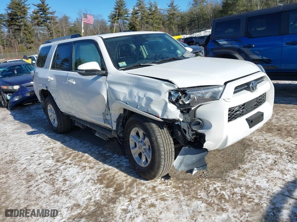 2024 Toyota 4Runner SR5 Premium with VIN JTENU5JR0R6296258, listed as a IAAI auction lot 41420385 with 4,649 mi miles. Bid and sale history available at carsss.com. Image 1.