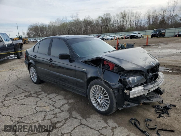 2003 BMW 3 Series 325xi with VIN WBAEU334X3PM56980, listed as a Copart auction lot 51082745 with 159,044 mi miles and Salvage Title. Bid and sale history available at carsss.com. Image 4.