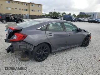 2021 Honda Civic Sport with VIN 19XFC2F8XME000756, listed as a Copart auction lot 51040935 with 40,560 mi miles and Non Repairable. Bid and sale history available at DreamBid. Image 3.