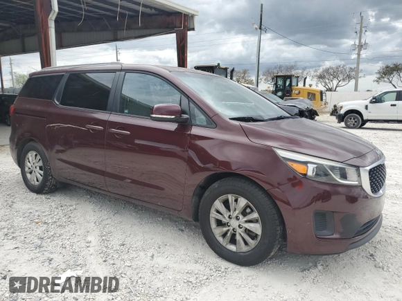 2016 Kia Sedona LX with VIN KNDMB5C1XG6128783, listed as a Copart auction lot 52823525 with 115,211 mi miles and Clean Title. Bid and sale history available at carsss.com. Image 4.