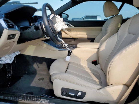 2021 BMW 4 Series 430i with VIN WBA23AT02MCG80425, listed as a Copart auction lot 59020905 with 32,198 mi miles and Salvage title. Bid and sale history available at DreamBid. Image 7.