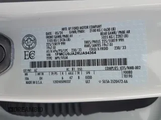 2024 Ford Escape Platinum with VIN 1FMCU9JA2RUA94364, listed as a Copart auction lot 44106135 with 23,229 mi miles and Salvage Title. Bid and sale history available at DreamBid. Image 14.