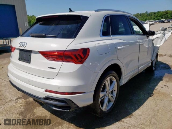 2019 Audi Q3 S line Premium with VIN WA1DECF32K1086294, listed as a Copart auction lot 60691102 with 29,165 mi miles and . Bid and sale history available at DreamBid. Image 4.