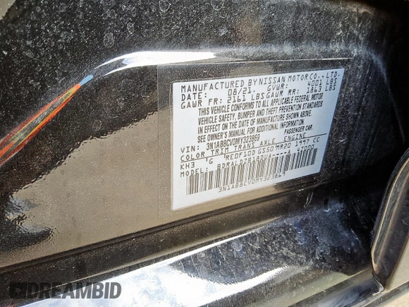 2021 Nissan Sentra SV с VIN 3N1AB8CV0MY323869, выставлен на аукционе Copart как лот 63916295 с пробегом 104 538 миль миль и Чистый • Clean title. История ставок и продаж доступна на DreamBid. Изображение 12.