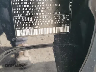 2022 Volkswagen Tiguan S с VIN 3VV1B7AX3NM020655, выставлен на аукционе Copart как лот 85063584 с пробегом 92 714 миль миль и Списание • Salvage title. История ставок и продаж доступна на DreamBid. Изображение 15.