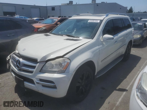 2012 Mercedes-Benz GL-Class GL 450 with VIN 4JGBF7BE6CA802975, listed as a Copart auction lot 64500764 with 190,380 mi miles and Salvage Title. Bid and sale history available at carsss.com. Image 1.