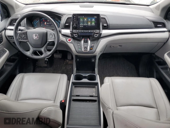 2022 Honda Odyssey EX-L with VIN 5FNRL6H70NB031177, listed as a Copart auction lot 51262515 with 53,629 mi miles and Salvage Title. Bid and sale history available at DreamBid. Image 8.