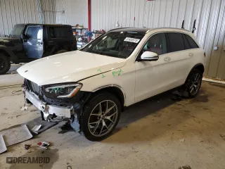 2021 Mercedes-Benz GLC with VIN W1N0G8EB5MV311395, listed as a Copart auction lot 51455575 with 25,270 mi miles and Salvage Title. Bid and sale history available at carsss.com. Image 1.