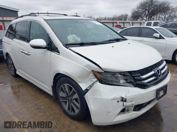 2016 Honda Odyssey Touring Elite with VIN 5FNRL5H9XGB100116, listed as a IAAI auction lot 41543464 with 160,763 mi miles and . Bid and sale history available at DreamBid. Image 1.