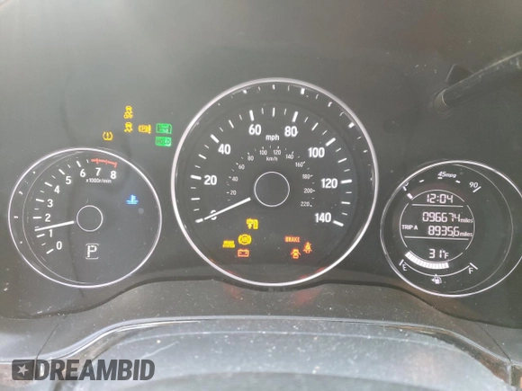 2018 Honda HR-V EX-L with VIN 3CZRU6H75JM722220, listed as a Copart auction lot 88212455 with 96,674 mi miles and Salvage Title. Bid and sale history available at carsss.com. Image 9.