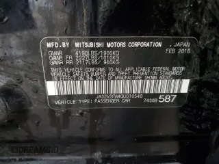 2016 Mitsubishi Lancer SE with VIN JA32V2FW4GU010548, listed as a Copart auction lot 63194714 with 178,218 mi miles and Non Repairable. Bid and sale history available at carsss.com. Image 12.