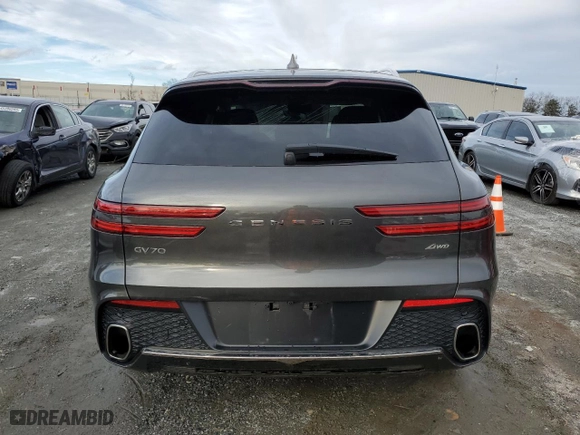 2024 Genesis GV70 2.5T with VIN 5NMMADTB1RH005210, listed as a Copart auction lot 45307725 with 14,424 mi miles and Salvage Title. Bid and sale history available at carsss.com. Image 6.