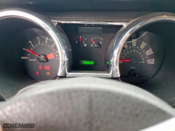 2008 Ford Mustang Deluxe with VIN 1ZVHT80N785176379, listed as a Copart auction lot 53423645 with 236,633 mi miles and Clean Title. Bid and sale history available at carsss.com. Image 9.