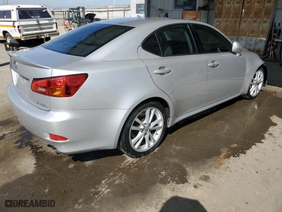2006 Lexus IS 350 Auto with VIN JTHBE262065003344, listed as a Copart auction lot 52252785 with 238,602 mi miles and Salvage Title. Bid and sale history available at carsss.com. Image 3.