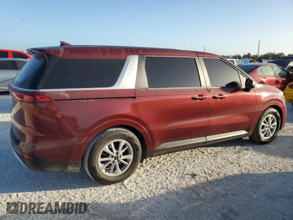 2023 Kia Carnival LX with VIN KNDNB4H3XP6207654, listed as a Copart auction lot 76453864 with 0 mi miles and Non Repairable. Bid and sale history available at carsss.com. Image 3.