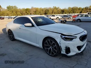 2022 BMW 2 Series 230i with VIN 3MW23CM04N8C67454, listed as a Copart auction lot 74141554 with 32,676 mi miles and Salvage Title. Bid and sale history available at carsss.com. Image 4.