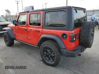 2022 Jeep Wrangler Unlimited High Tide with VIN 1C4HJXDG5NW107100, listed as a Copart auction lot 83231044 with 37,898 mi miles and Salvage Title. Bid and sale history available at DreamBid. Image 2.