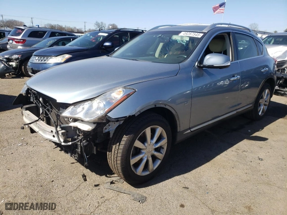 2016 Infiniti QX50 with VIN JN1BJ0RR4GM268756, listed as a Copart auction lot 49287545 with 107,709 mi miles and Salvage Title. Bid and sale history available at carsss.com. Image 1.
